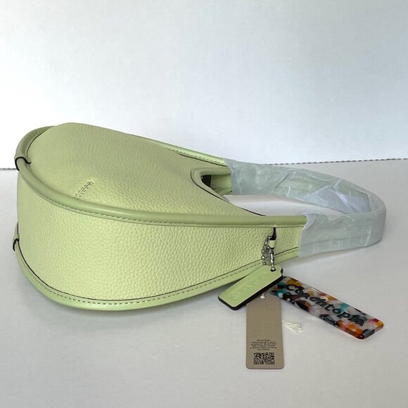 Coach Ergo Bag Coachtopia Pale Lime Pebbled Leather Shoulder Bag 90s CK112 - Picture 4 of 9
